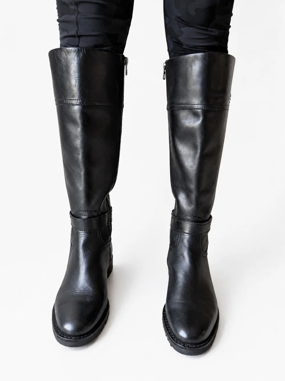Coach Black Leather Over-the-Knee Riding Boots